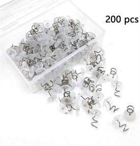 img 3 attached to 🔩 200 Pcs Clear Plastic Head Screw Nails for Upholstery and Bedding - Perfect for Sofa Sets, Slipcovers, and Bedskirts - Transparent Heads, Twist Pins, Fixed Blankets