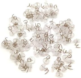 img 2 attached to 🔩 200 Pcs Clear Plastic Head Screw Nails for Upholstery and Bedding - Perfect for Sofa Sets, Slipcovers, and Bedskirts - Transparent Heads, Twist Pins, Fixed Blankets