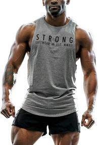 img 4 attached to QVESELU Mens Fashion Sport Comfortable Leisure Sleeveless Muscle Shirt Tanks Green Men's Clothing