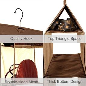 img 1 attached to 👜 TABITORA Detachable Hanging Handbag Organizer: Coffee-Colored Easy Unpack Organizer for Bags