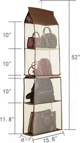 img 3 attached to 👜 TABITORA Detachable Hanging Handbag Organizer: Coffee-Colored Easy Unpack Organizer for Bags