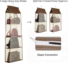 img 2 attached to 👜 TABITORA Detachable Hanging Handbag Organizer: Coffee-Colored Easy Unpack Organizer for Bags