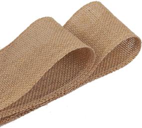 img 1 attached to KINJOEK 6 Inch Burlap Ribbon - 54 Yards Natural Jute Fabric Craft Ribbon for Christmas, Wedding, Gifts - DIY Burlap Fabric Ribbon for Decoration