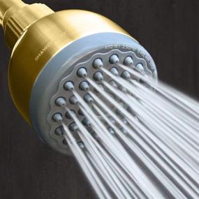 img 3 attached to 🚿 ShowerMaxx, Choice Series, 3" Ultra High Pressure Shower Head with Powerful Jets, Optimize Your Shower Experience with Showerhead in Polished Brass / Gold Finish