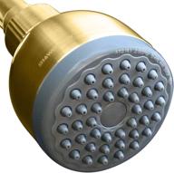 🚿 showermaxx, choice series, 3" ultra high pressure shower head with powerful jets, optimize your shower experience with showerhead in polished brass / gold finish logo