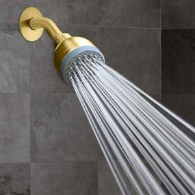 img 1 attached to 🚿 ShowerMaxx, Choice Series, 3" Ultra High Pressure Shower Head with Powerful Jets, Optimize Your Shower Experience with Showerhead in Polished Brass / Gold Finish