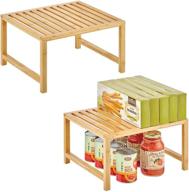 mdesign natural bamboo storage shelf логотип