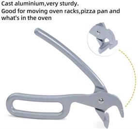 img 3 attached to 🍕 ШАНГПЕЙСУАН Подхват для пиццы: прочные алюминиевые щипцы для глубоких пиццевских форм - безопасное извлечение горячей пиццы из микроволновой печи и духовки.