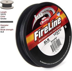 img 1 attached to 🔥 Smoke Grey Beadsmith Fireline Braided Bead Thread, 8-Pound, 125 Yards