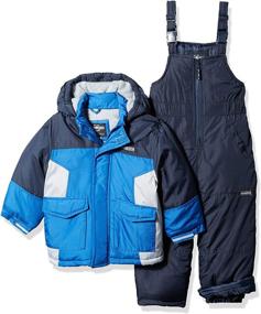 img 2 attached to OshKosh B'Gosh Baby Boys' Ski Jacket and Snowbib Snowsuit Set: Warmth and Style for Winter Adventures
