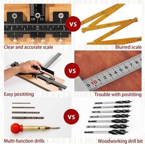 img 3 attached to Cabinet Hardware Jig: Solike Aluminum Alloy Pull Installation Tool for Fast, Accurate Placement of Pulls, Door & Drawer Knobs. Includes Automatic Center Punch and 4 Drill Bits.