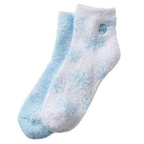 img 2 attached to 🧦 Earth Therapeutics Thera-Soft Aloe/Vitamin E Moisturizing Socks: Hydrating Comfort in Baby Blue/Snowflakes - 2 Pairs