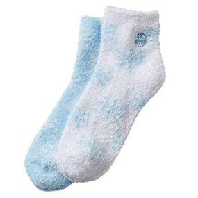 img 1 attached to 🧦 Earth Therapeutics Thera-Soft Aloe/Vitamin E Moisturizing Socks: Hydrating Comfort in Baby Blue/Snowflakes - 2 Pairs