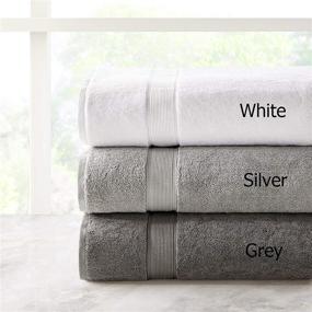 img 1 attached to 🛀 Madison Park Signature 800GSM Bath Towel Set: Luxurious, Quick Dry & Highly Absorbent (White, 34"x68") - Hotel & Spa Quality, 100% Cotton - 2 Piece