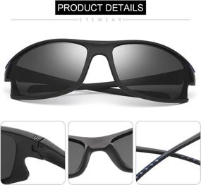 img 3 attached to YIMI Men's Cycling Sunglasses: Polarized, Windproof 🚴 Glasses for Outdoor Sports, Blocking Harmful Light Radiation