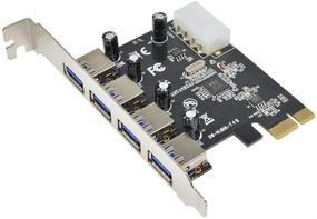 img 2 attached to 🔌 Карта расширения PCI-E до USB 3.0 с 4 портами Aideepen, высокоскоростная карта расширения PCIE USB3.0 FireWire 5Gbps, совместимая с Server 2008, Windows XP, Vista, Win7, Win8, Win10 и другими Server 2008