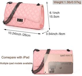 img 2 attached to Stylish Quilted Leather Crossbody Shoulder Handbags and Wallets for Women's Satchels