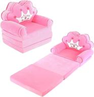 🪑 foldable toddler chair lounger for girls | toddler girls couch fold out | 1 year old baby sofa bed | bedroom pink toddler couch bed for toddlers logo