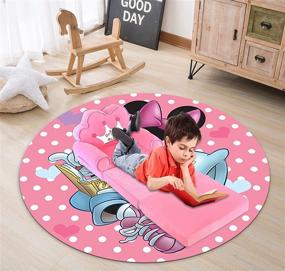 img 3 attached to 🪑 Foldable Toddler Chair Lounger for Girls | Toddler Girls Couch Fold Out | 1 Year Old Baby Sofa Bed | Bedroom Pink Toddler Couch Bed for Toddlers