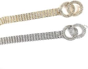 img 2 attached to 💎 Shimmering Crystal Rhinestone Waistband: Glamorous Women's Sparkling Accessory