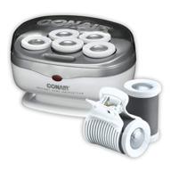 conair instant heat travel hot rollers - 1.5-inch white, 5 count logo