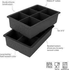 img 3 attached to 🧊 Tovolo 81-21778 King Cube Ice Trays: Charcoal 2-Pack for Large Ice Cubes