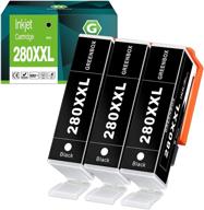 🖨️ greenbox compatible ink cartridges replacement for canon 280 pgi-280 pgi-280xxl 280xxl for canon pixma tr7520 tr8520 ts6120 ts6220 ts8120 ts8220 ts9120 ts9520 ts6320 tray printer (3 high-yield black) logo