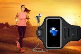 img 3 attached to 📱 LOVPHONE iPhone 7/8 Plus Armband for Running & Gym Workout | Sport Armband with Kickstand, Key Bag, Earbuds Holder & Card Slot Case | Water Resistant | Suitable for Men/Women (Gray)