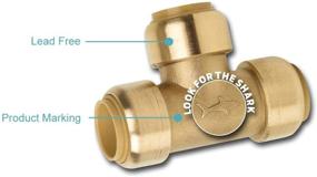 img 1 attached to 🦈 Sharkbite 25560LFA Washing Machine Angle Valve: Push-to-Connect for Copper, PEX, CPVC, PE-RT Pipes - 1/2" x 3/4" MHT Garden Hose Valve Included