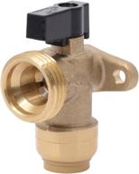🦈 sharkbite 25560lfa washing machine angle valve: push-to-connect for copper, pex, cpvc, pe-rt pipes - 1/2" x 3/4" mht garden hose valve included логотип