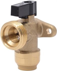 img 4 attached to 🦈 Sharkbite 25560LFA Washing Machine Angle Valve: Push-to-Connect for Copper, PEX, CPVC, PE-RT Pipes - 1/2" x 3/4" MHT Garden Hose Valve Included