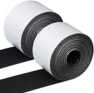 🎛️ 2-pack, 20 feet each, self-adhesive black felt tape rolls - polyester felt strips for furniture and hard surfaces, 1.96 inches wide logo