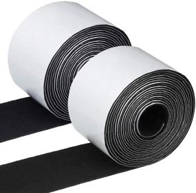 img 4 attached to 🎛️ 2-Pack, 20 Feet Each, Self-Adhesive Black Felt Tape Rolls - Polyester Felt Strips for Furniture and Hard Surfaces, 1.96 Inches Wide