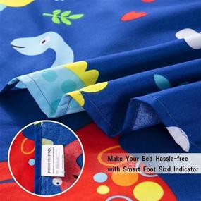 img 1 attached to 🦖 Get Your Kids Excited for Bedtime with MacoHome Kids Dinosaur Sheet Set - Twin Bedding Set Includes Fitted Sheet, Flat Sheet, and Pillowcase