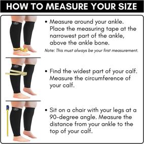 img 2 attached to Enhance Performance with Dominion Active Plus Sized Compression Calf Sleeves for Wide Calf