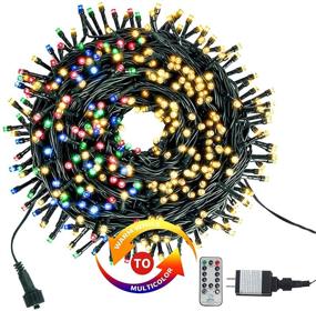 img 4 attached to 🎄 Chuya 300LED Dual Color Changing Christmas Tree Lights - 105ft String Lights for Festive Decor!