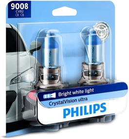 img 4 attached to 🔆 Улучшенная яркая белая лампа фары - Philips Automotive Lighting 9008 / H13 CrystalVision Ultra, обновленная 2 штуки (9008CVB2)