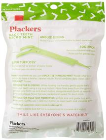 img 3 attached to 🦷 Plackers Back Teeth Micro Mint Dental Floss Picks: 75 Count - Ultimate Solution for Effective Oral Care!