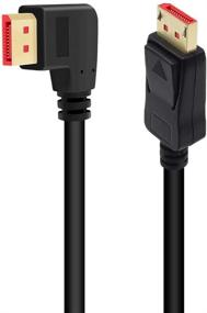 img 4 attached to 🔌 BolAAzuL Right Angle Displayport Cable V1.4 - 6FT/1.8M | 8K/60Hz & 4K/144Hz Supported