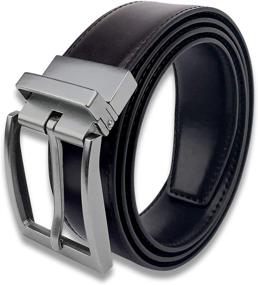 img 3 attached to 🔵 Bleu Nero Reversible Genuine Leather Belts Collection for Men's Accessories