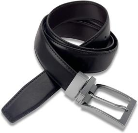 img 1 attached to 🔵 Bleu Nero Reversible Genuine Leather Belts Collection for Men's Accessories