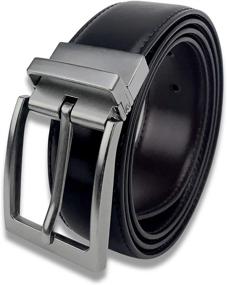 img 4 attached to 🔵 Bleu Nero Reversible Genuine Leather Belts Collection for Men's Accessories