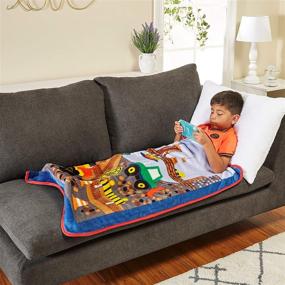 img 1 attached to 🏗️ EVERYDAY KIDS Toddler Throw Blanket - Under Construction Theme - Soft, Plush, and Warm