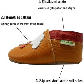 img 3 attached to Soft Sole Leather SAYOYO Baby Cloud Shoes for Infant and Toddler Prewalkers