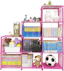 img 4 attached to 📚 Xerhnan 30-inch Pink Folding Book Shelf: Stylish and Functional Bookcase for Organized Living