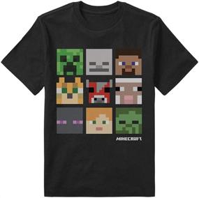 img 1 attached to 🎮 Minecraft Boys Long/Short Sleeve Tees: Cool Video Game Character Graphics for Gamers