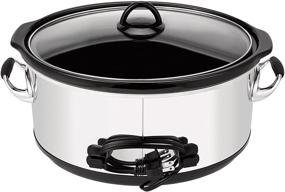 img 1 attached to 🥘 Crock-Pot 7 Qt Programmable Slow Cooker, Digital Countdown Timer, Polished Platinum