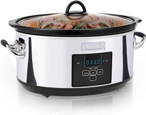 img 3 attached to 🥘 Crock-Pot 7 Qt Programmable Slow Cooker, Digital Countdown Timer, Polished Platinum