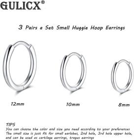 img 2 attached to GULICX Sterling Earrings Cartilage Jewellery Girls' Jewelry