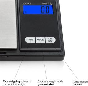 img 3 attached to 💡 Smart Weigh Digital Pocket Gram Scale 600g x 0.1g - Small Letter, Jewelry, Food, Medicine, Kitchen Scale